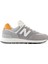 574 Unisex Gray Leather Sneaker Günlük Hakiki Deri Spor Ayakkabı Gri 1