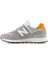 574 Unisex Gray Leather Sneaker Günlük Hakiki Deri Spor Ayakkabı Gri 2