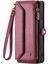 IPhone 16 Plus Vaka Cüzdan Fermuar Faturaları Yuvası Kartı Crossbody Flip Case (Yurt Dışından) 4