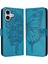 IPhone 17 Premium Deri Kapak Kapak Manyetik Kabartma Kelebek Kılıf (Yurt Dışından) 4