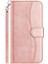 IPhone 15 Pro Darbeye Dayanıklı Bilek Kayışı Pu Deri Renkli Flip Case (Yurt Dışından) 1