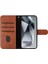 IPhone 15 Pro Darbeye Dayanıklı Bilek Kayışı Pu Deri Renkli Flip Case (Yurt Dışından) 3