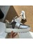 Hakiki Deri Gümüş-Gri Garni Sneakers 3