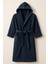 Pamuklu Büyük Beden Kapşonlu Lacivert Renkli Bornoz 4xl-5xl-6xl-7xl 1