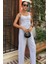 Kalın Askılı Bluz Pantolon Keten Takım 10187 2