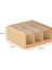 Home 005 Ahşap Bambu 6 Bölmeli Organizer Poşet Çay Kutusu Sallama Çay Kutusu 3