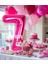 7 Rakam Fuşya Pembe Folyo Balon – 34 Inç Ithal Fuşya Renk Doğum Günü ve Parti Balonu 1