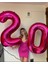 0 Rakam Fuşya Pembe Folyo Balon – 34 Inç Ithal Fuşya Renk Doğum Günü ve Parti Balonu 3