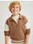 Yeni Sezon Uzun Kollu Yarım Fermuarlı Oversize Polo Yaka Sweatshirt 1