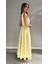 Marvel 12366 Sarı Uzun Elbise 2