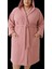 Model Home Pamuklu Büyük Beden Kapşonlu Pembe Renkli Bornoz 4xl-5xl-6xl-7xl 1
