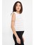 Kadın Vatka Detaylı T-Shirt Bakır Sim Çizgili 3