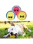 ® 3lü Renkli Desenli Tenis Topu Kedi Köpek Oyuncağı 2