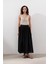 Bağlama Detaylı Geniş Etek Siyah 1