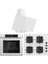 Flowart QBL63CB-SS206-D078 7 Prog. Dijital Turbo Ankastre Set - Beyaz 1
