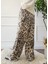 Leopar Desenli Geniş Paça Pantolon 3