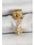 316L Çelik Sallantılı Zirkon Taşlı Kutup Yıldızı Model Gold Renk Nomination Charm - TJ-BC1420 1
