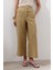 Keten Geniş Paça Pantolon Köri 3