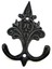 Antika Tarz Dekoratif Pirinç Çam Figürlü Askı - 98X57 mm Oksit - FKU2293-2037 1