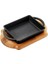 Pişirme Kabı Lv Eco P Tv 1215 K4 Dikdörtgen Schale ve Holzplatter, Ölçüler 12 x 15 Cm, Dökme Demir, Siyah 2
