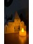 Dekoratif Ev Tealight Mumluk Modern Kış Evi Konsol Süsü Dekoratif Obje Camları Açık Geniş Ev 6