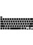 Rusça Klavye Koruyucu Macbook Pro M1-M2 13 Inç 2019/2022 (Touchbarlı) A2251 A2289 A2338 A2141 Us Enter ile Uyumlu Siyah 1