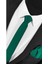 Ekstra Ince Çam Yeşili Renk Düz Slim Fit 4 cm Genişliğinde Kravat Mendil Seti Slim Fit Dar 3