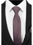 Bordo Zemin Üzeri Füme Pötikareli Mikrofiber Kravat ve Mendil Takımı - 7 cm Modern Kesim 2