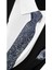 Lacivert Zemin Üzerine Gri Serpme Desenli Mikrofiber Kravat ve Mendil Takımı - 7 cm Modern Kesim 3