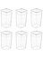 6'lı Set Skali Kare Saklama Kabı Beyaz 1440 ml 1
