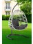 Salyan Rattan Tek Kişilik Bahçe Salıncağı – Konforlu Minderli, Dayanıklı Metal Gövde, Balkon ve Teras Kullanımına Uygun 4