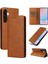 Samsung Galaxy A56 5g Kart Yuvası Saf Renk Rfıd Engelleme Pu Flip Case (Yurt Dışından) 5