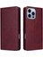 IPhone 13 Pro Max Flip Case Kart Yuvası ile Uyumlu Saf Renk Pu Rfıd (Yurt Dışından) 1