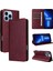 IPhone 13 Pro Max Flip Case Kart Yuvası ile Uyumlu Saf Renk Pu Rfıd (Yurt Dışından) 5