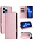 IPhone 13 Pro Max Flip Case Kart Yuvası ile Uyumlu Saf Renk Pu Rfıd (Yurt Dışından) 5