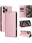 IPhone 15 Pro Max Flip Case Pu Deri Kart Yuvası Saf Rfıd ile Uyumlu (Yurt Dışından) 1