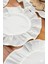 5 Parça Fırfırlı Ranforce Pamuklu Kumaş Runner Set 1 Runner , 4 Amerikan Servis 4