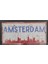 Amsterdam Silüetli Dekoratif Alüminyum Tabela - Retro Metal Duvar Dekoru - Amsterdam Manzaralı Levha 2
