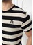 Urban Stripe Erkek Tişört – Siyah & Bej Dengeyle Gelen Stil 5