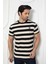 Urban Stripe Erkek Tişört – Siyah & Bej Dengeyle Gelen Stil 6