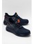 Erkek Triko Sneaker Rahat Hava Alabilen Kokusuz Spor Ayakkabı Lacivert 2