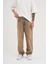 Erkek Oversize Baggy Yıkamalı Dark Beige Jean 1