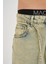 Erkek Oversize Baggy Yıkamalı Mint Green Jean 2