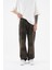 Erkek Oversize Parçalı Desenli Oak Coffe Jean 1