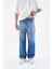 Erkek Ethnical Patterned Jean Blue 1
