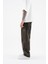 Erkek Oversize Parçalı Desenli Oak Coffe Jean 4