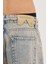 Erkek Oversize Baggy Yıkamalı Ice Gri Jean 5