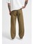 Erkek Relaxed Baggy Jean Khaki Pantolon 4