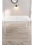 Monera Beyaz 80 x 132 Açılabilen Mdf Masa Metal Ayaklı Mutfak Masası Takımı 4 Cappucino Sandalye 3