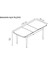 Monera Beyaz 80 x 132 Açılabilen Mdf Masa Metal Ayaklı Mutfak Masası Takımı 4 Cappucino Sandalye 5